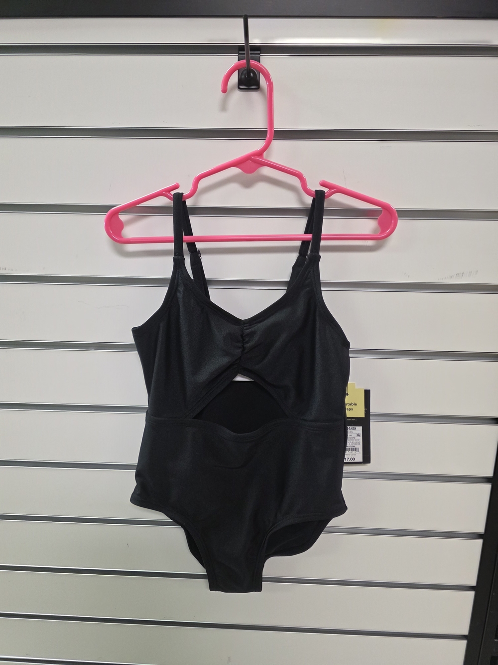 Target Kids Black One-Piece Swimsuit with Front Twist Cutout